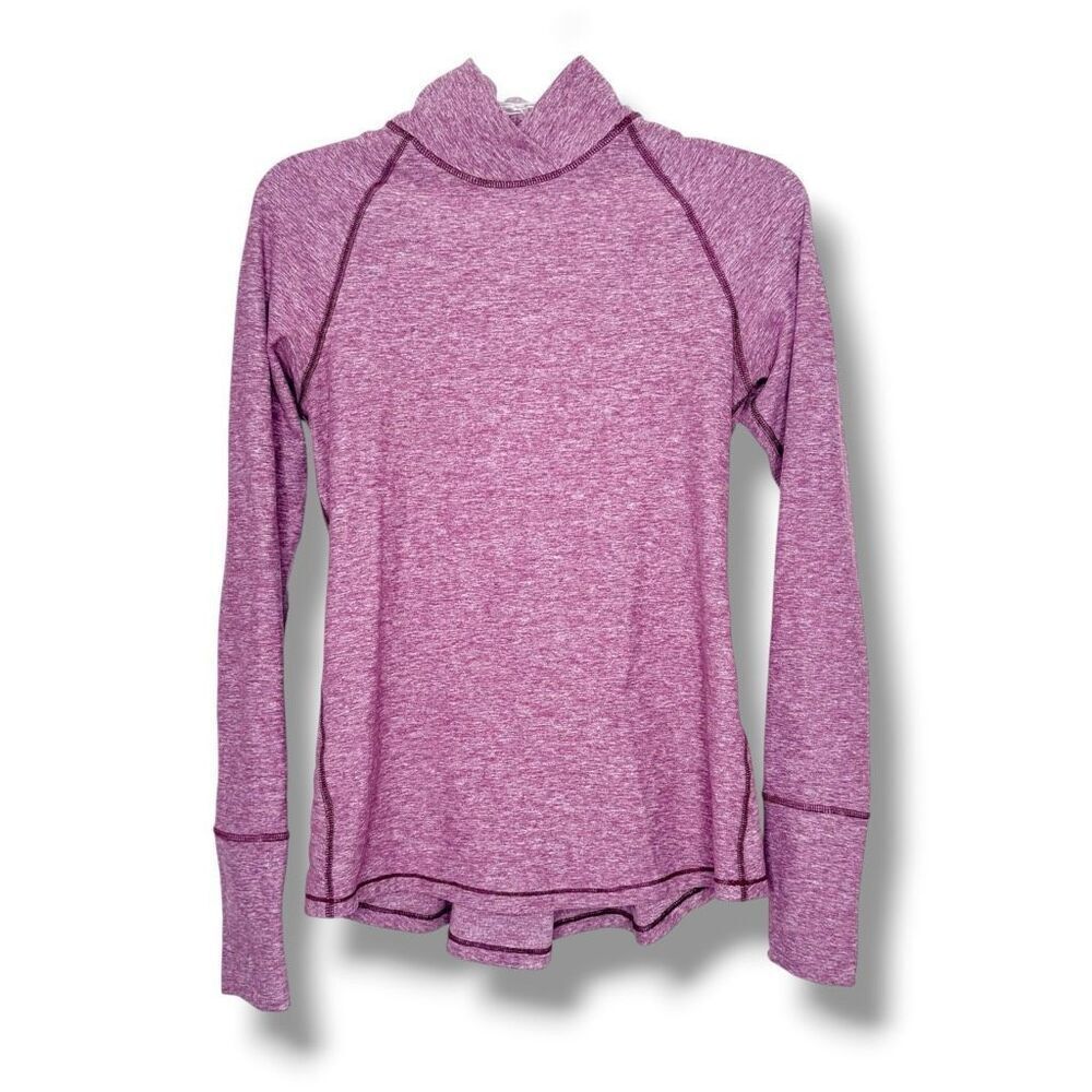 Lululemon Warm Your Core Long Sleeve Tee in Heathered Bordeaux Drama Size 6
